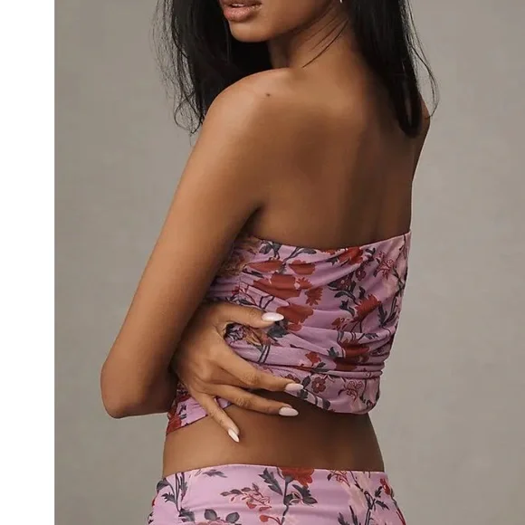 ANTHROPOLOGIE Floral Tube Top - Picture 2 of 3